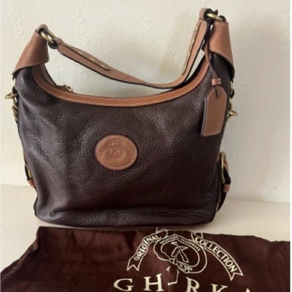 New w/o Tags Ghurka Marley Hodgkin Hobo Leather Bag Brown/Tan